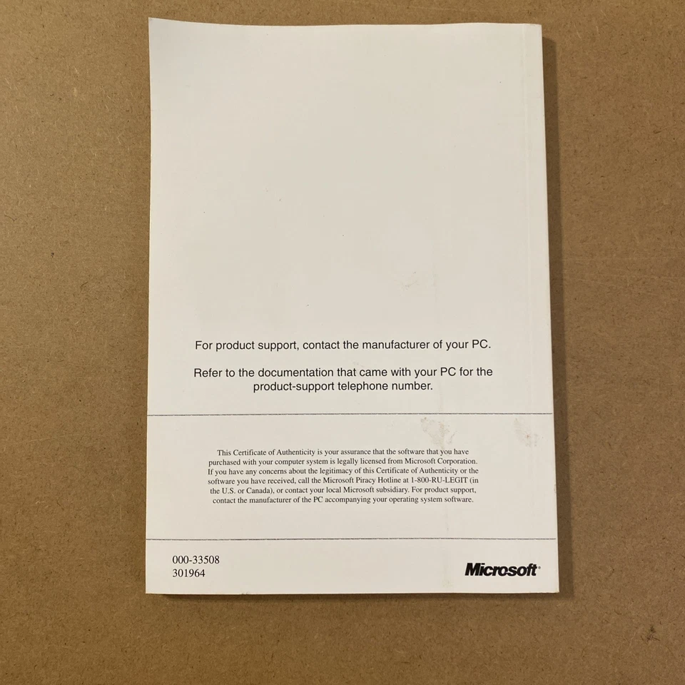 Windows 95 Certificate of Authenticity (COA) and Manual - NO CD-ROM - Image 2 of 2