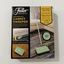 Fuller Brush Electrostatic All Surface Sweeper Carpet Floor Cordless Mint Green