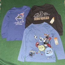 365 Kids/Garanimals Boys Sz 8 Dino squad Thermal Graphic T-Shirts 3 Pieces NWT