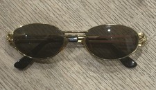 Versace Mod. S41 Col. 030 Gold Frame Black Lens Sunglasses Italy 50mm