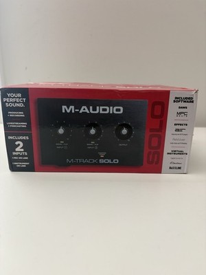 M-Audio M-Track Solo USB Audio Interface 2-Channel Recording Interface New