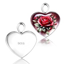 Silver Heart 12x14mm Bezel Cup Setting Blank   Closed Back Earrings or Pendant