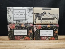 4 PC BEEKMAN 1802 Goat Milk Bar Hand Soap 3.5 oz Bars MIXED LOT Made in USA