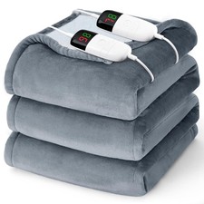 Heated Electric Blanket Queen Size - 84 x 90 Heating Blanket with Dual Contro...