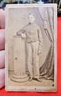 ANTIQUE CIVIL WAR SOLDIER CDV PHOTOGRAPH WHEELING VIRGINIA W/ TAX STAMP