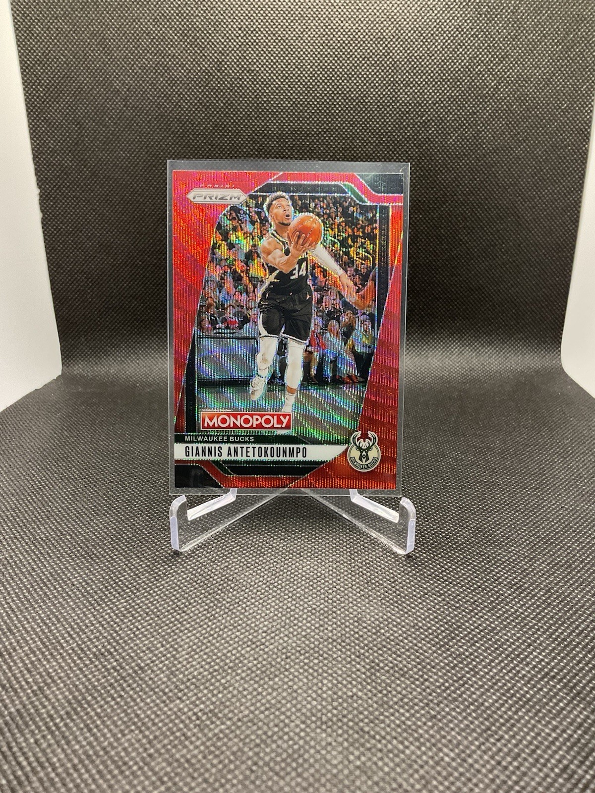 2024-25 Giannis Antetokounmpo  Panini Prizm ~ Monopoly Red Wave Prizm #7