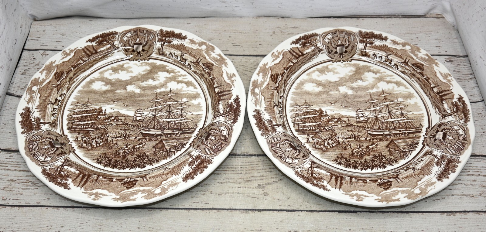 Royal Staffordshire "American Legend" Dinner Plates 10" Set of 4 Meakin England