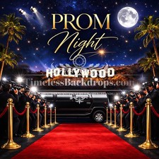 Prom Theme 10x10ft, 8x8ft Backdrop, Banner, Thin Premium Polyester Fabric 004