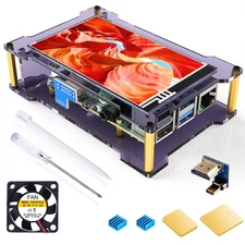 Raspberry Pi 4 Touchscreen 4" IPS LCD Display Case Fan Raspberry Pi 4b/8gb/4g...