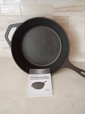 Crofton Cast Iron 3" Deep Cooker Skillet 10 Inch Seasoned Black