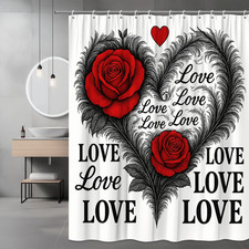 Red Rose Love Shower Curtain - Stylish Bathroom Decor