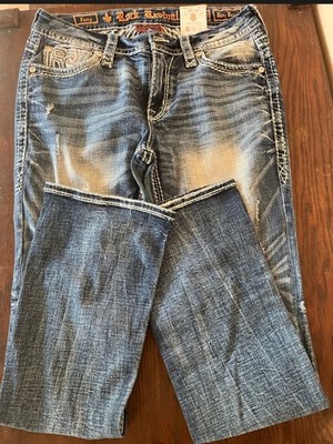 Women's Rock Revival Bootcut Distressed Jeans 29 x 34 NWT