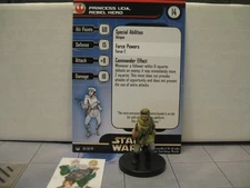 =Star Wars Miniatures UNIVERSE Princess Leia, Rebel Hero 50/60 with card =