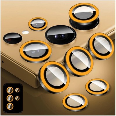 Camera Protector For Samsung Galaxy S23 S24 S25 Ultra Luminous Metal Glass Lens