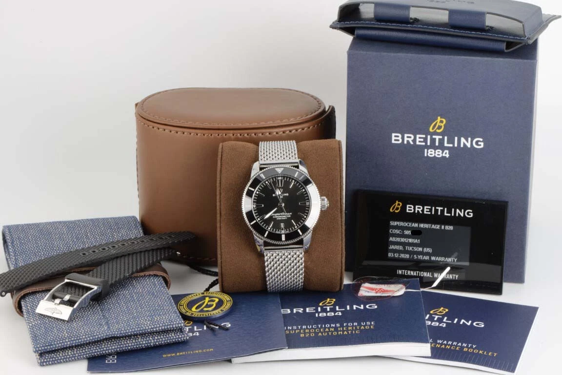 Breitling AB2030 Super Ocean 46mm Men s Watch Box Papers eBay