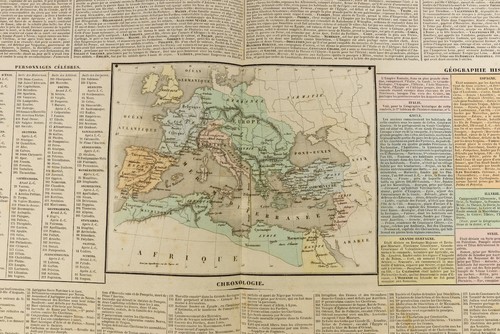1837 - Carte géographique ancienne. Empire Romain - Europe - Rome antique - Afbeelding 2 van 2