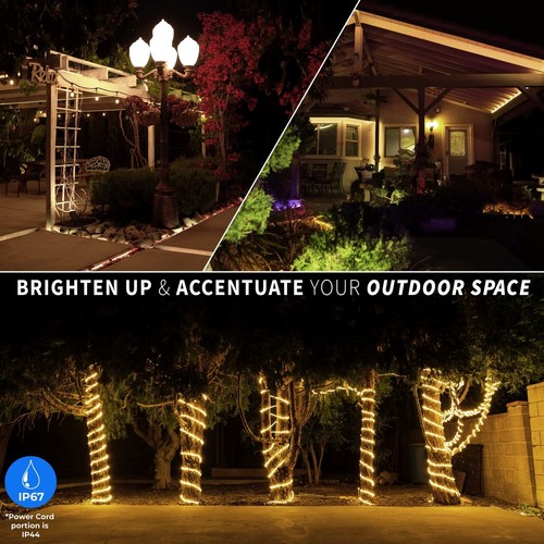 8-Mode LED Rope Light Outdoor Waterproof Lighting 10' 20' 25' 50' 100' 150' ft - Picture 34 of 65