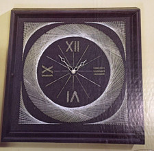 New Vintage Lee Wards Wire Art Clock Kit Mod 1970's 12" x 12" Craft NIB