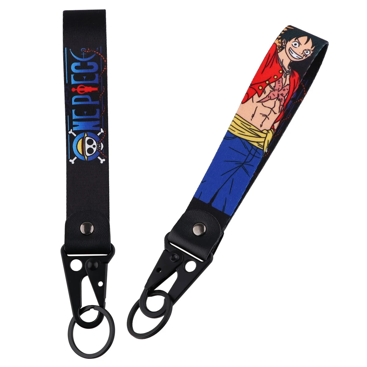 One Piece Anime Monkey D. Luffy Logo Lanyard Wrist Strap Hook Key
