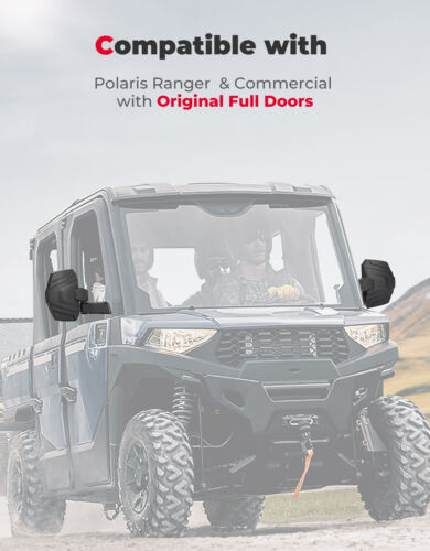Espejos retrovisores laterales montados en puerta 2889241 para Polaris Ranger 1000 Crew XP SP 570 - Imagen 8 de 15