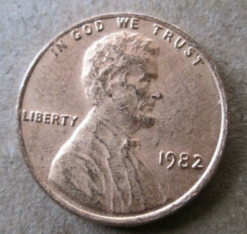 1982-P MEMORIAL, LARGE DATE COPPER, BRASSY ANNEALING ERROR, VF/XF, CIRCULATED  - Picture 1 of 2