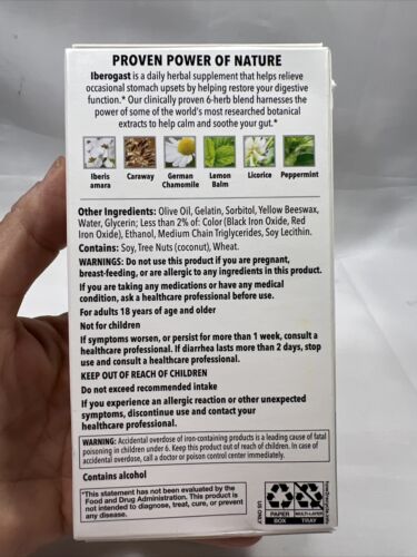 (2 Boxes) Iberogast Dual Action Digestive Relief, Daily Herbal Supp. 60 Softgels - Picture 3 of 7