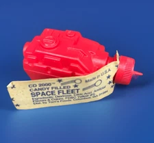 Vintage 1980's CeDe Candy Filled SPACE FLEET Red Asteroid Miner Container CD2000