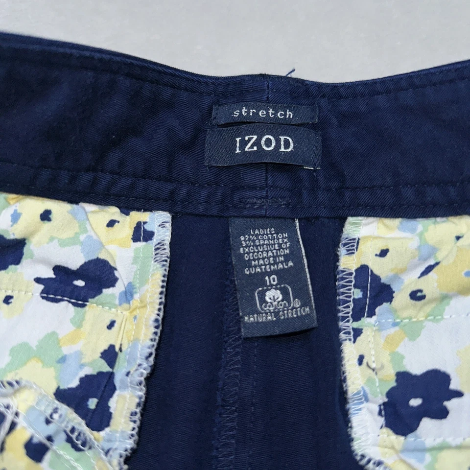 Vintage Izod Pants Womens 10 Blue Straight Leg Bootcut Mid Rise Stretch Women - Image 2 of 4