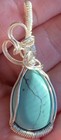 Wire Wrapped Howlite Pendant Hand Crafted