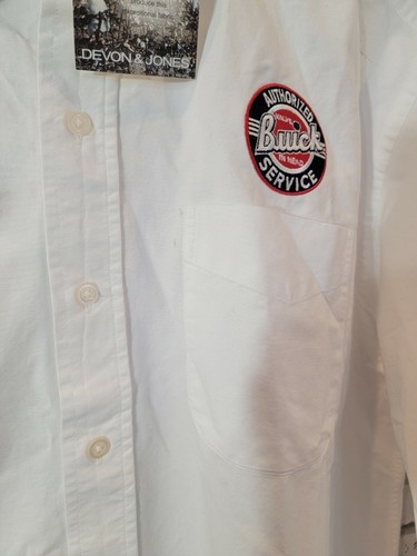 NEW Devon Jones Large AUTHORIZED BUICK SERVICE L/S Button Up White Shirt Patch - Picture 3 of 10