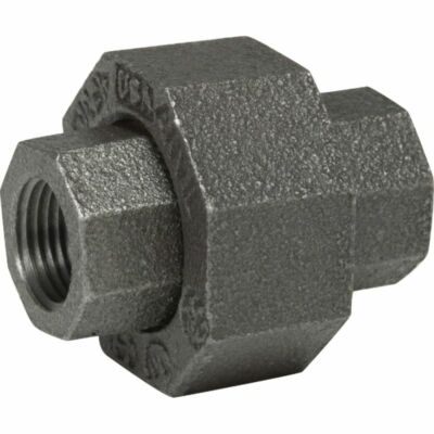 (3)-Anvil 1'' Ground Joint Malleable Black Iron FIP Pipe Union. Model: 8700163051