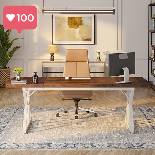 180 cm Executive Desk X-Shaped Design, Large Computer Workstation for Office - Picture 3 of 12