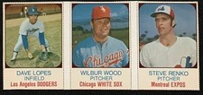 1975 Hostess Panel, Dave Lopes, Wilbur Wood, Steve Renko, #67/68/69, HC, FS