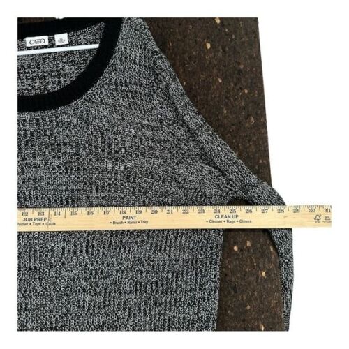 Maglione pullover Cato XL nero bianco maglia girocollo casual comodo orlo - Foto 8 di 11