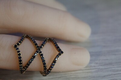 Colleen Lopez 1.66ctw Wonder Woman Goldtone Criss Cross Ring - Size 