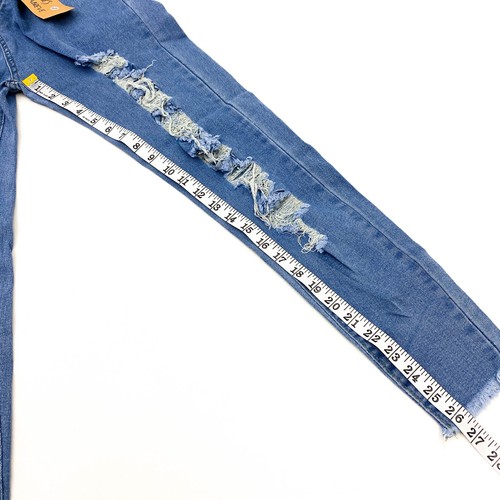 ALLABREVE Womens Size S High Rise Skinny Jeans Ripped Blue - Picture 7 of 14