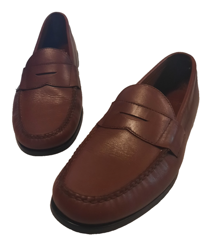 Brooks Brothers Brown Leather Slip-On Penny Loafers Men's Size: 11 D - FAST SHIP - Picture 2 of 13