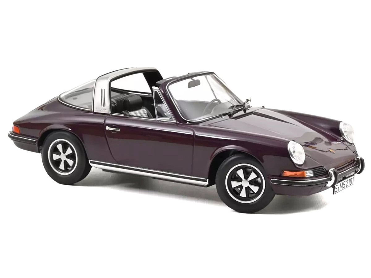 1971 PORSCHE 911 T TARGA VIOLET 1/18 DIECAST MODEL CAR BY NOREV
