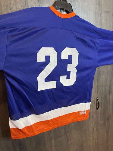 Maglia Hockey Vintage Chicago Showcase New York #23 Adulto XL CCM NUOVA CON ETICHETTE Blu - Foto 13 di 16