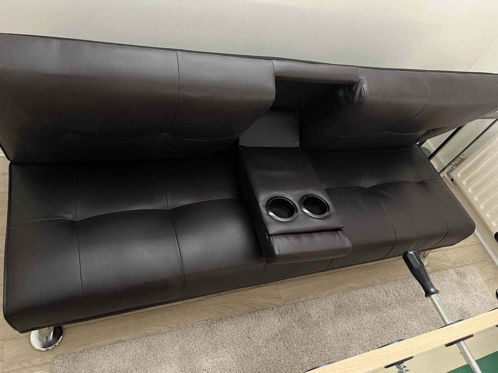 Leather Double Sofa Bed eBay