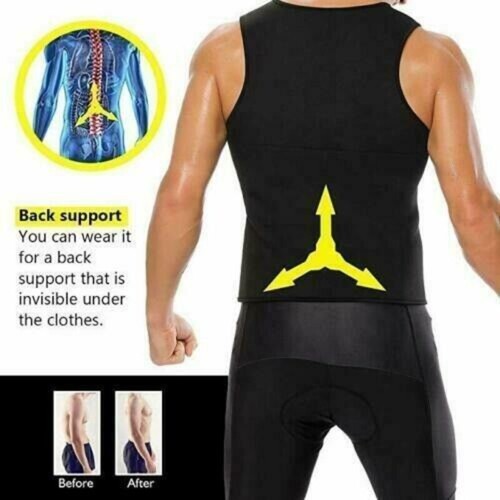 Men Fitness exercise heat wicking shaping invisible abdominal sauna vest - Picture 10 of 13