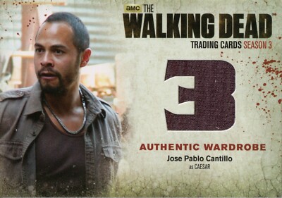 The Walking Dead Season 3, Jose Pablo Cantillo (Caesar) Relic Wardrobe Card M48