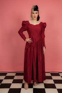 vintage burgundy bridesmaid dresses