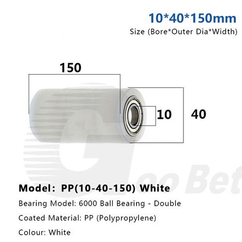 Plastic Roller Two Bearing Coated POM / PP Guiding Wheel Flat Belt Idler Various - Picture 73 of 100