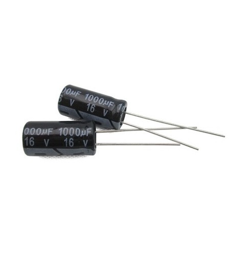 1000uF 16V 105°C (Kit 5 pezzi) Condensatore elettrolitico