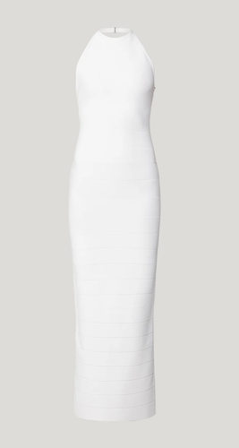 HERVE LEGER HALTER ICON GOWN HLT8271679 NWT - Picture 2 of 5