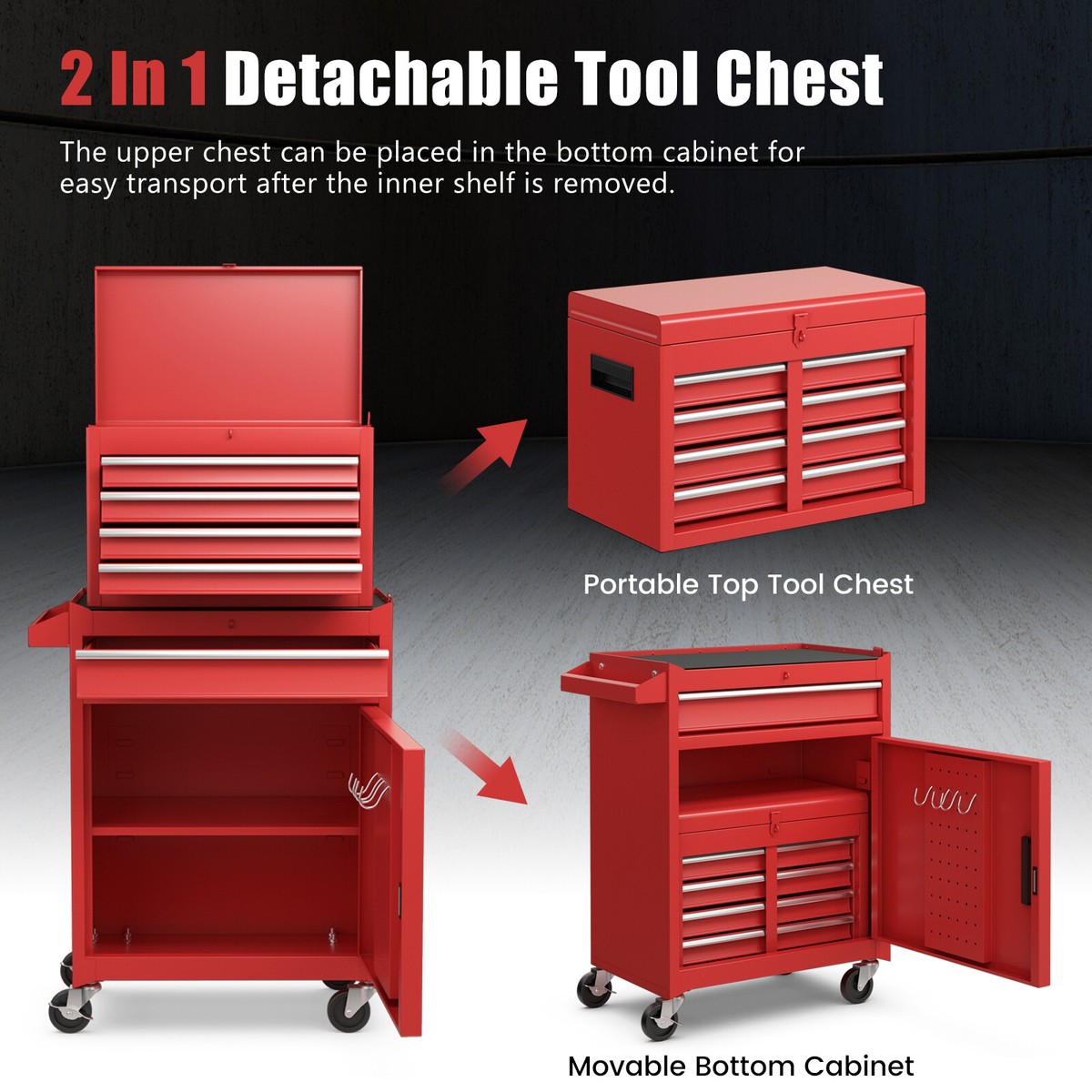 Lockable tool 2024 box on wheels