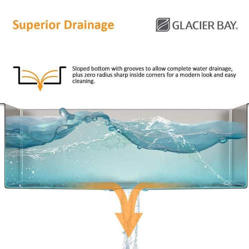 Glacier Bay Home Kitchen 17" L x 19" W x 10" D Black Steel Undermount Bar Sink - Picture 9 of 9