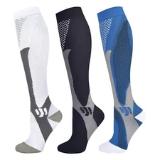 Compression Socks Stockings Womens Mens 20-30 mmHG L/XL - XXL Knee High Medical 