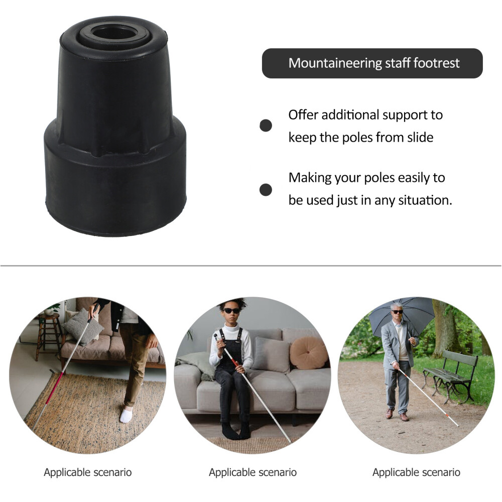 2Pcs Nonskid Cane Protectors Flexible Cane Tips Small Rubber Cane Tips